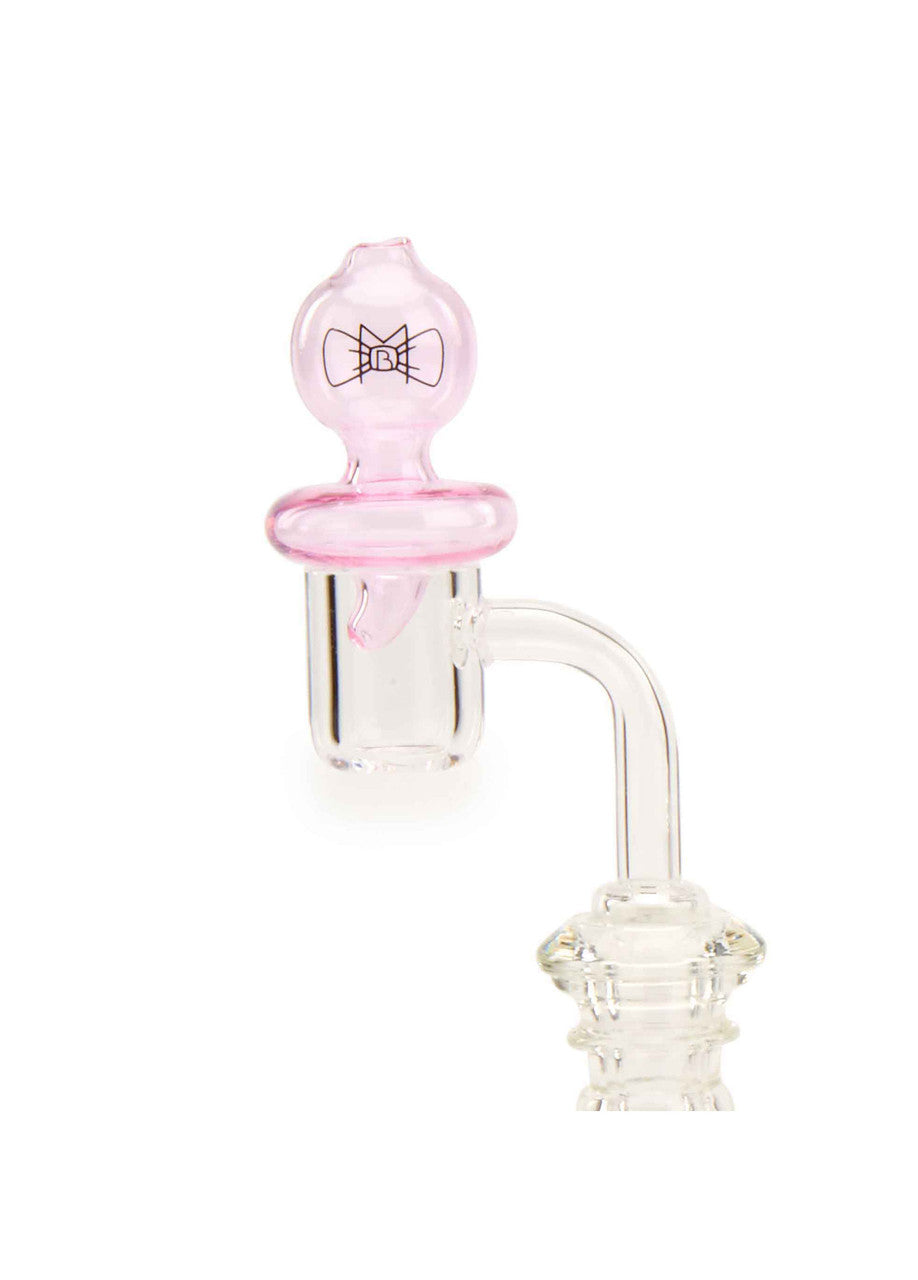 Affordable glass directional bubble carb caps by MOB Glass - Pink
