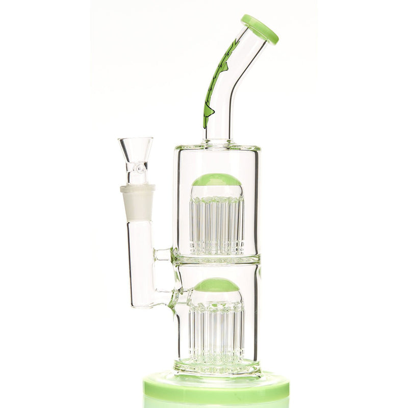 MOB Glass Eden Double Tree Perc Water Pipe for use with dry herb or concentrates