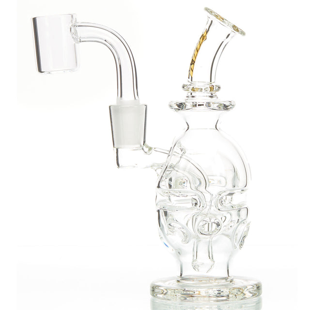 MOB Glass Fab Egg Mini Dab Rig with fixed stem diffuser and 10mm 90-degree female joint