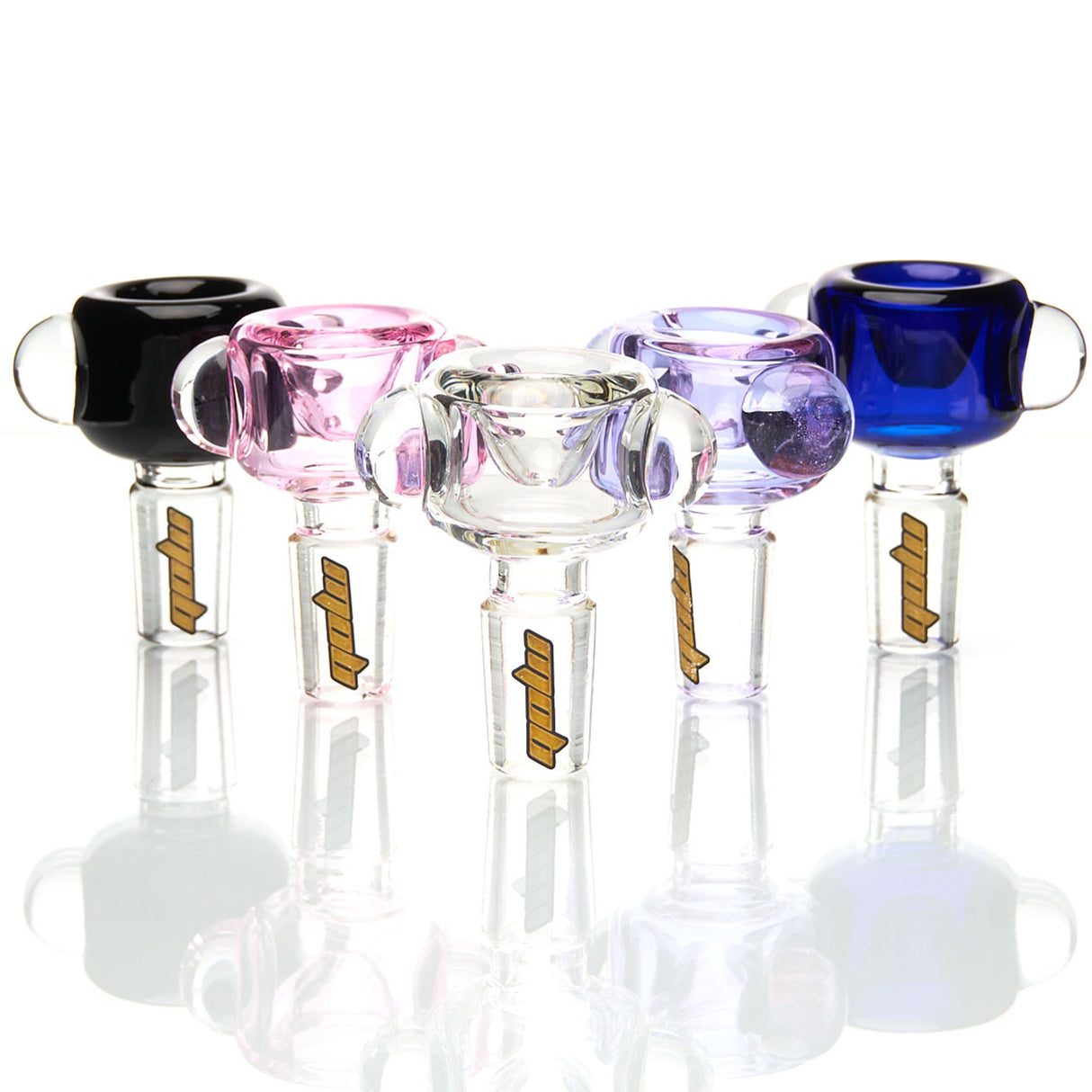 MOB Glass Frankenstein Slide 14mm Groundless Male Joint with Colored Glass Bowl