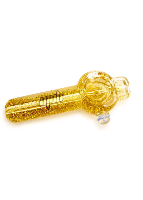 MOB Glass Glycerin-Filled Freeze Hand Pipe - Gold