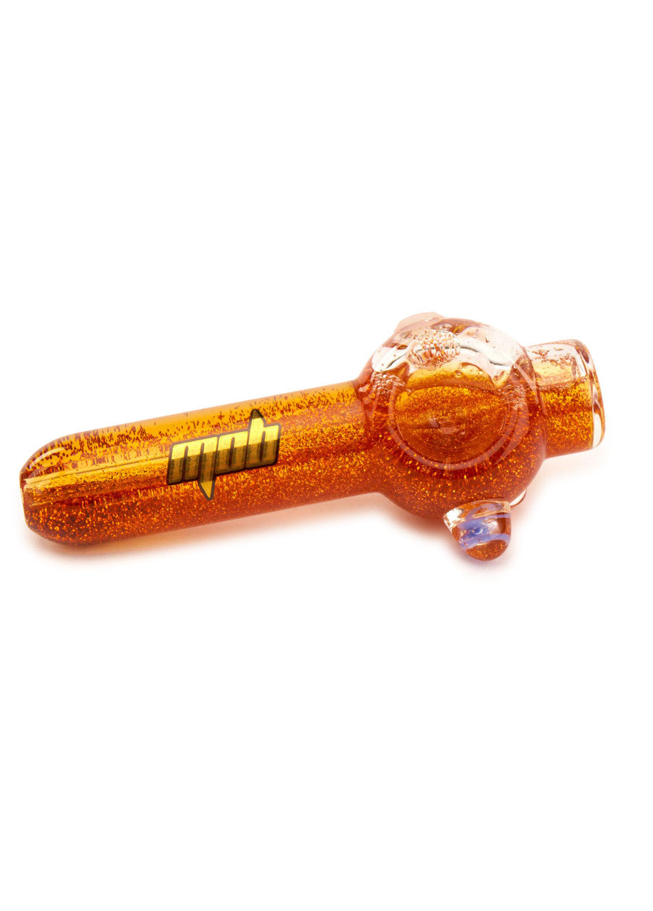 MOB Glass Glycerin-Filled Freeze Hand Pipe - Orange