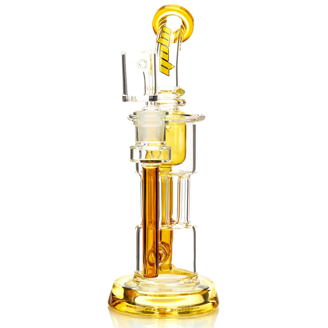 MOB Glass Internal Recycler Dab Rig with colored borosilicate glass accents. Multiple colors available.