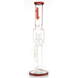 MOB Glass Magnus Large Straight Tube Water Pipe with Double Seed of Life Percs
