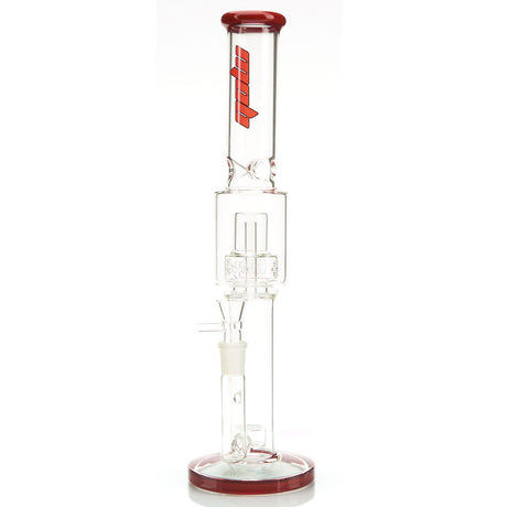 MOB Glass Magnus Large Straight Tube Water Pipe with Double Seed of Life Percs