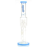 MOB Glass Magnus Large Straight Tube Water Pipe with Double Seed of Life Percs