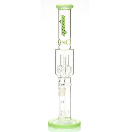 MOB Glass Magnus Large Straight Tube Water Pipe with Double Seed of Life Percs