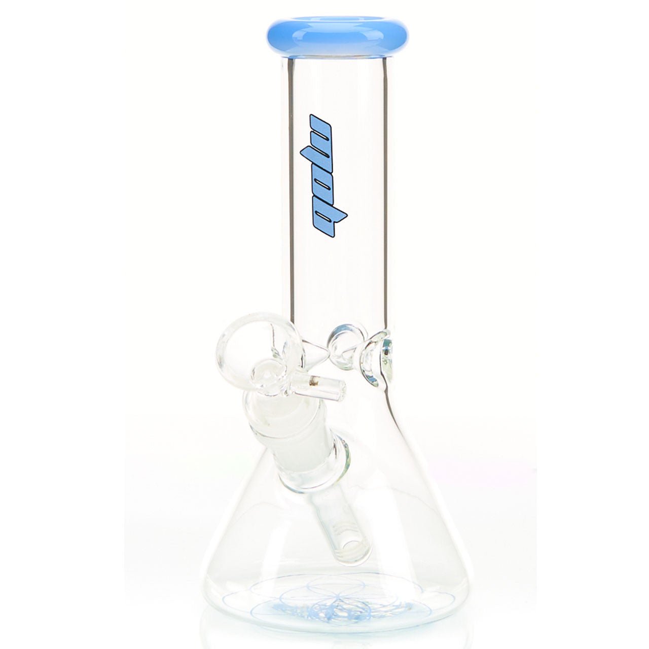 MOB Glass Micro Beaker Water Pipe with Diffused Down stem in a variety of colors