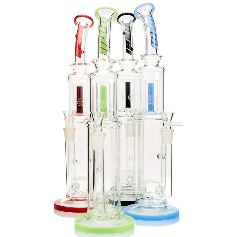 MOB Glass Oracle Seed of Life Borosilicate Water Pipe 16-inches tall with 4-inch base