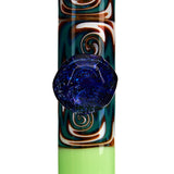 MOB Glass Section 8 Beaker Water Pipe with Wig Wag Worked Glass in Multiple Colors Detailed 8