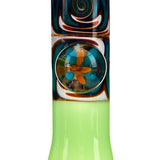 MOB Glass Section 8 Beaker Water Pipe with Wig Wag Worked Glass in Multiple Colors Detailed 9