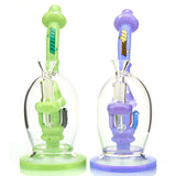 MOB Glass Shroom Water Pipe with Colored Glass Mushroom Perc 14mm