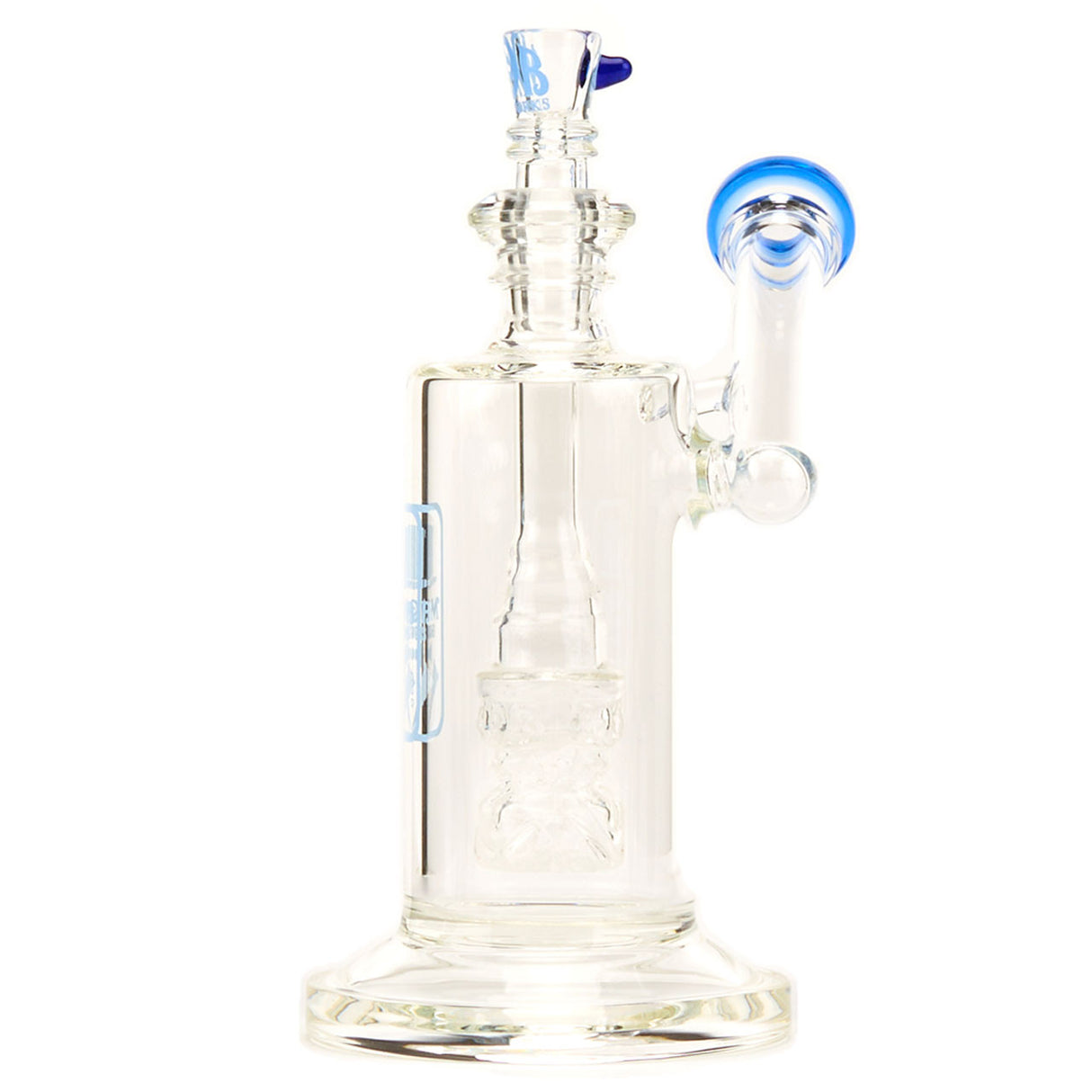Best Scientific Glass Sidecar Bubble Water Pipe By Mob Glass Blue Dream Color