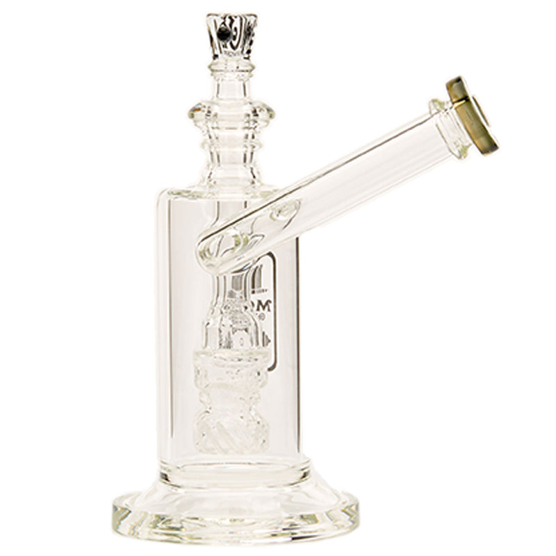 Best Scientific Glass Sidecar Bubble Water Pipe By Mob Glass Purple Rain Color