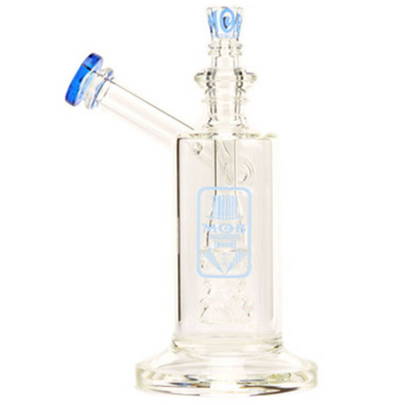 Best Scientific Glass Sidecar Bubble Water Pipe By Mob Glass Blue Dream Color