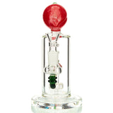 MOB Glass Strawberry Bubbler with Red Glass Strawberry on Top and on Perc