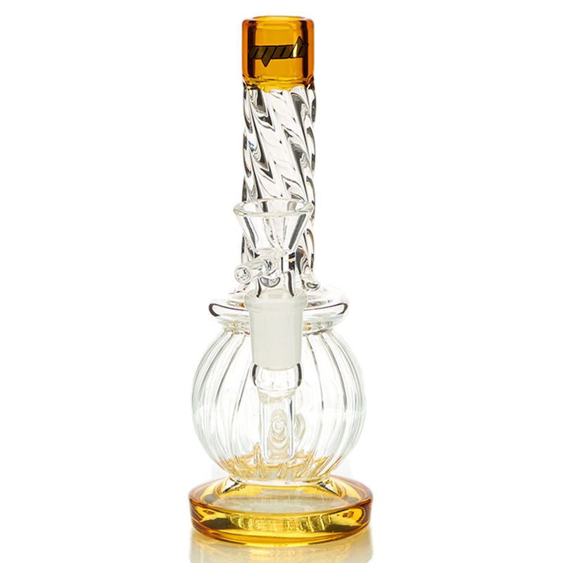 MOB Glass Swirl Hanger Water Pipe with Textured Borosilicate Color Glass