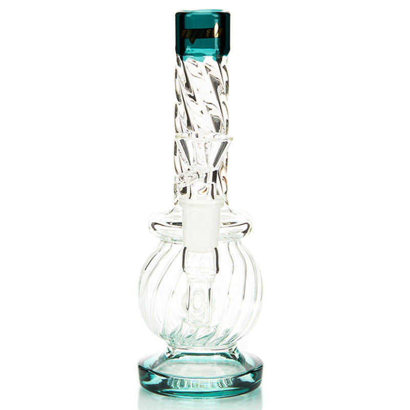 MOB Glass Swirl Hanger Water Pipe with Textured Borosilicate Color Glass