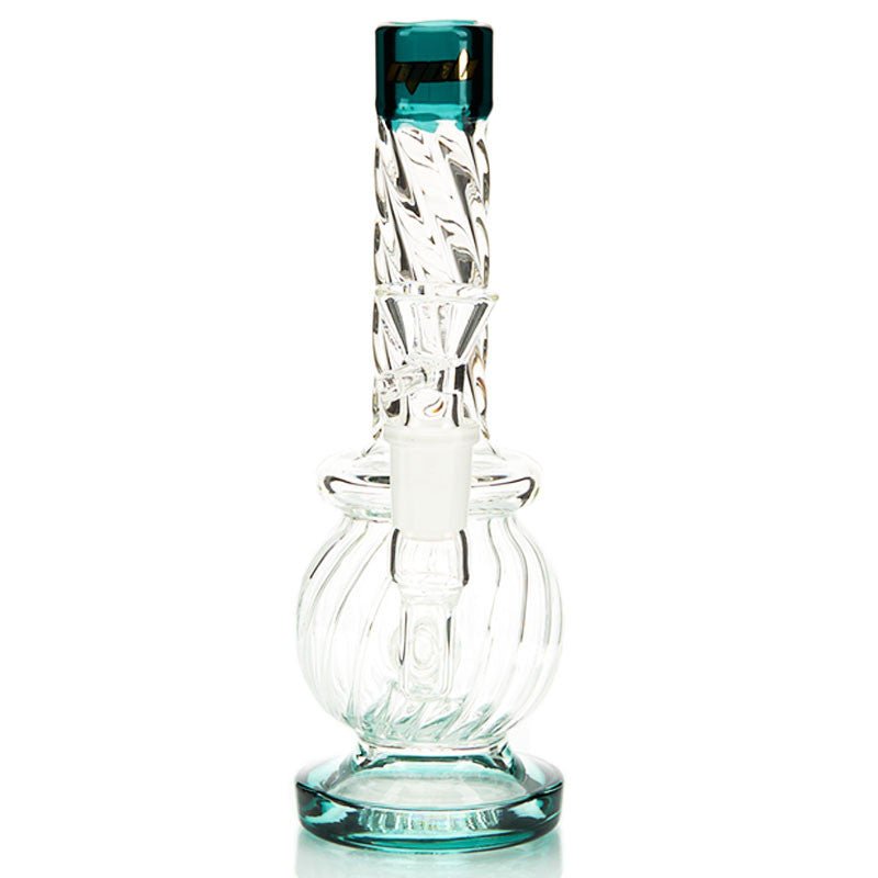MOB Glass Swirl Hanger Water Pipe with Textured Borosilicate Color Glass