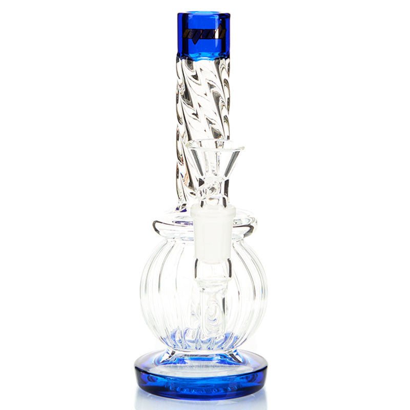 MOB Glass Swirl Hanger Water Pipe with Textured Borosilicate Color Glass