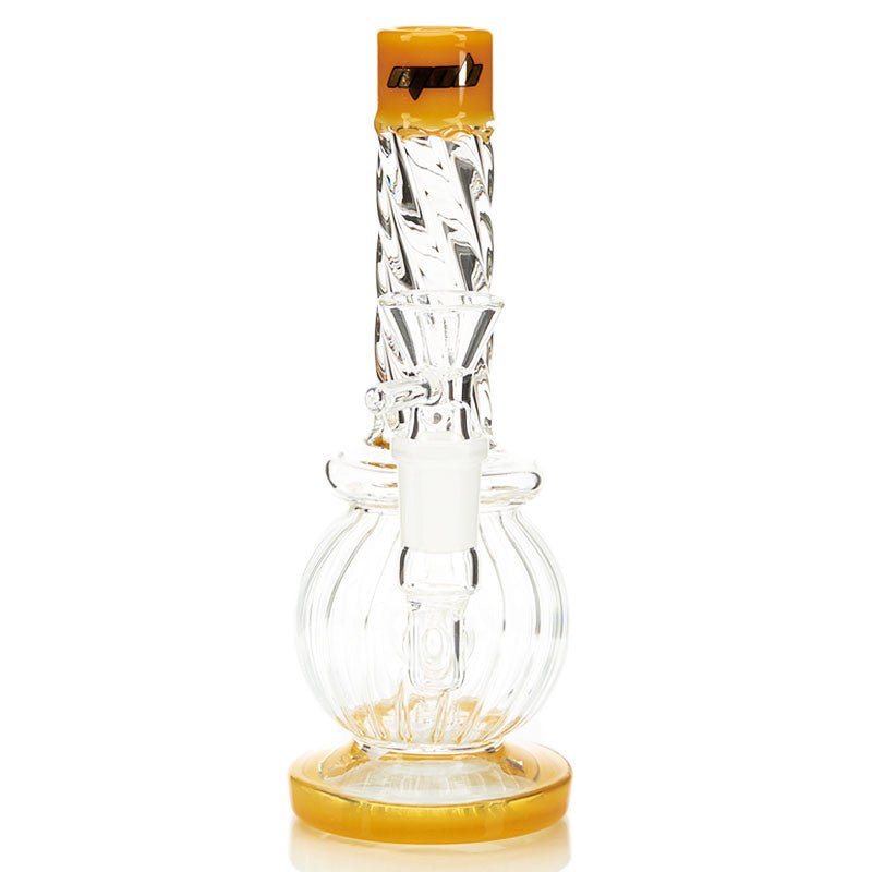 MOB Glass Swirl Hanger Water Pipe with Textured Borosilicate Color Glass