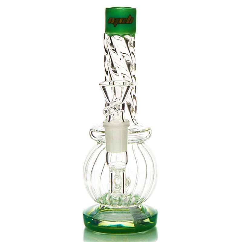 MOB Glass Swirl Hanger Water Pipe with Textured Borosilicate Color Glass