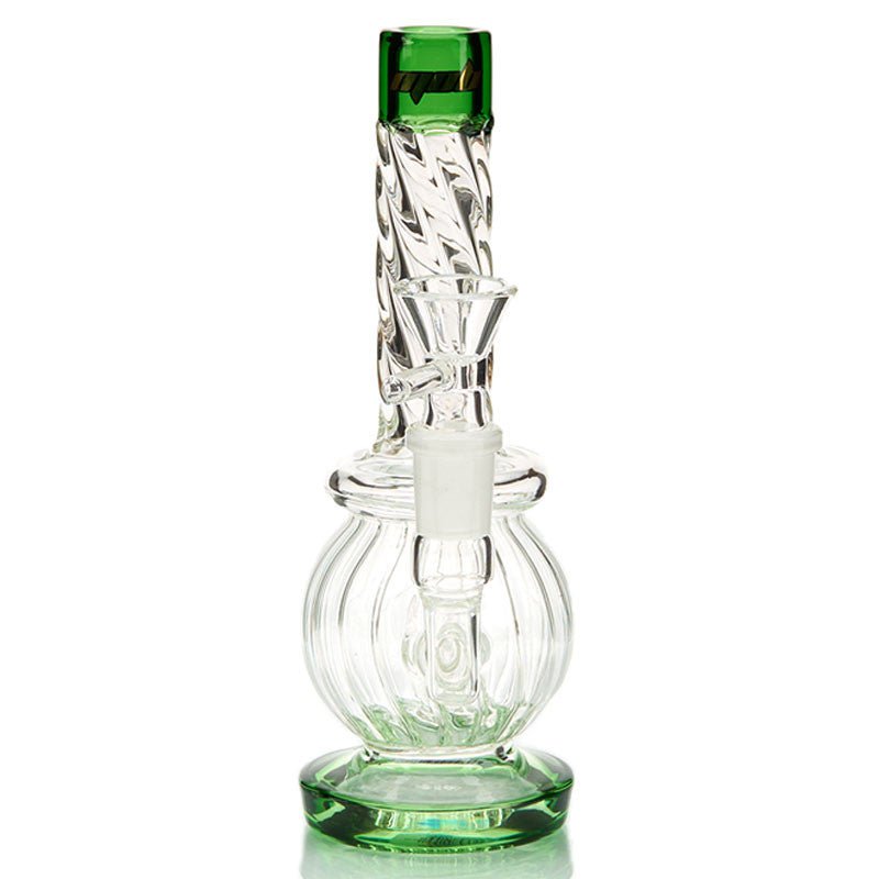 MOB Glass Swirl Hanger Water Pipe with Textured Borosilicate Color Glass