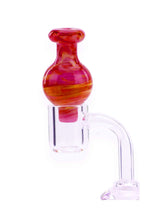 MOB Glass Swirl Carb Cap for Quartz Bangers Red