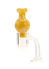 MOB Glass Swirl Carb Cap for Quartz Bangers Yellow