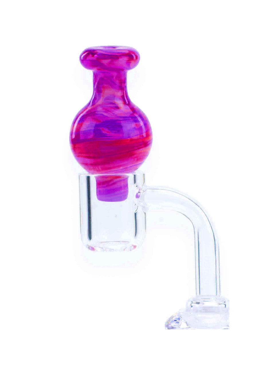 MOB Glass Swirl Carb Cap for Quartz Bangers Purple