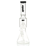 MOB Glass Tron Best Selling Beaker Style Water Pipe with Stacked Chamber Design Black
