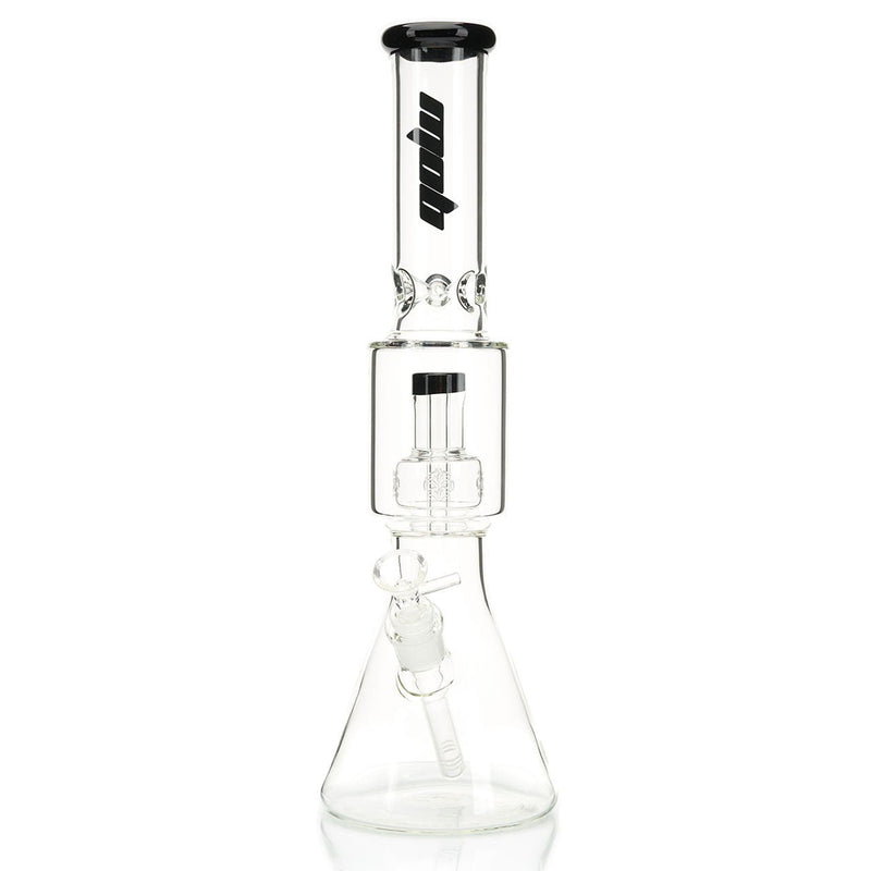 MOB Glass Tron Best Selling Beaker Style Water Pipe with Stacked Chamber Design Black