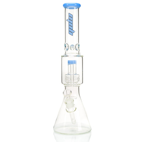 MOB Glass Tron Best Selling Beaker Style Water Pipe with Stacked Chamber Design Blue