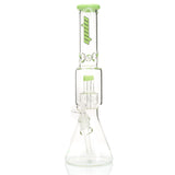 MOB Glass Tron Best Selling Beaker Style Water Pipe with Stacked Chamber Design Green Slime