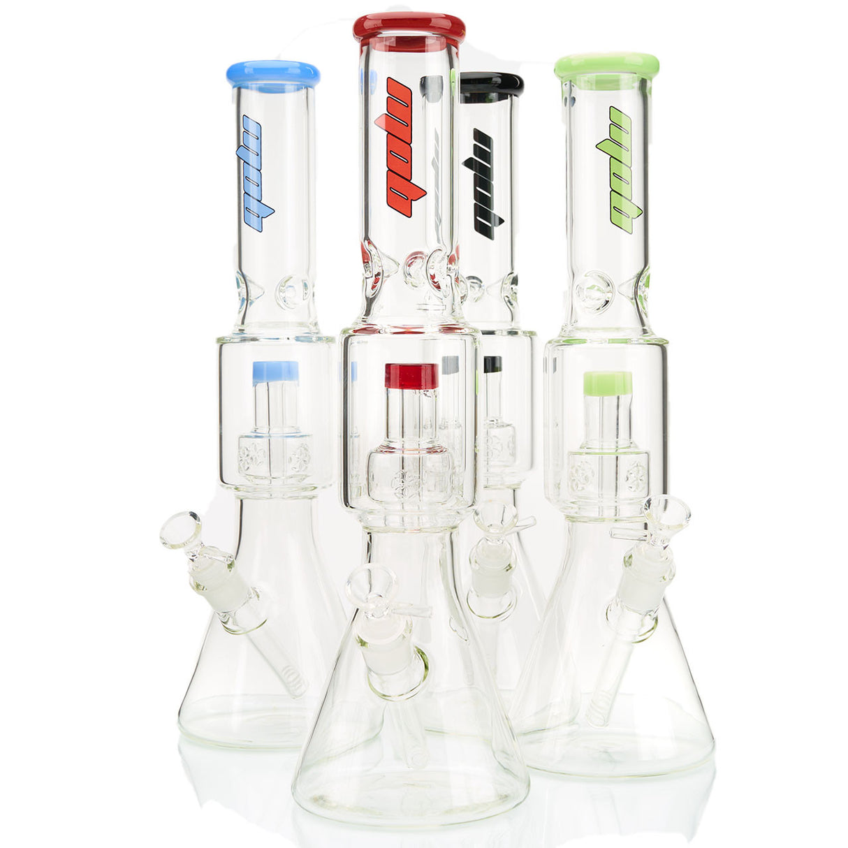 MOB Glass Tron Best Selling Beaker Style Water Pipe with Stacked Chamber Design