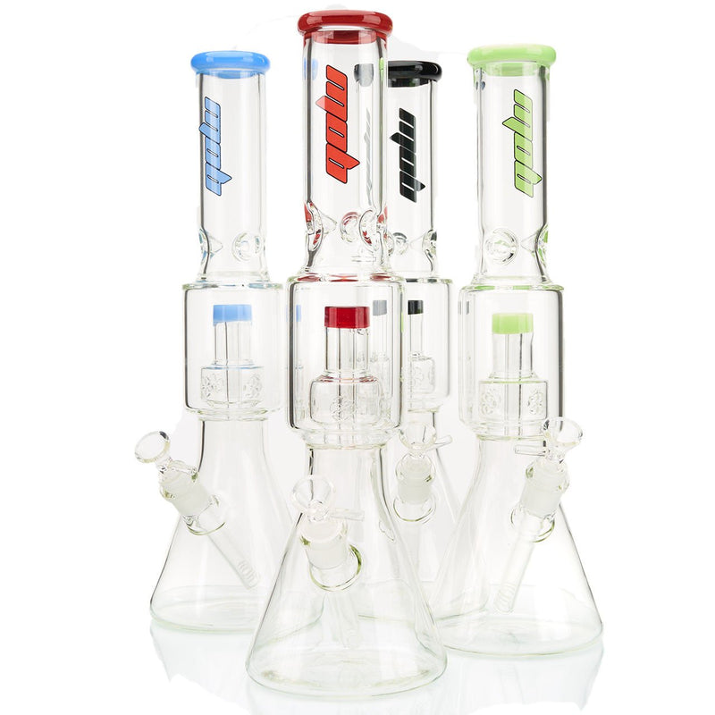 MOB Glass Tron Best Selling Beaker Style Water Pipe with Stacked Chamber Design