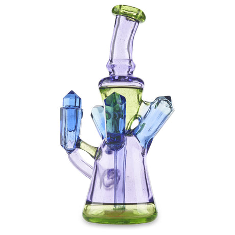 murdoc glass single uptake recycler green stardust and purple lollipop