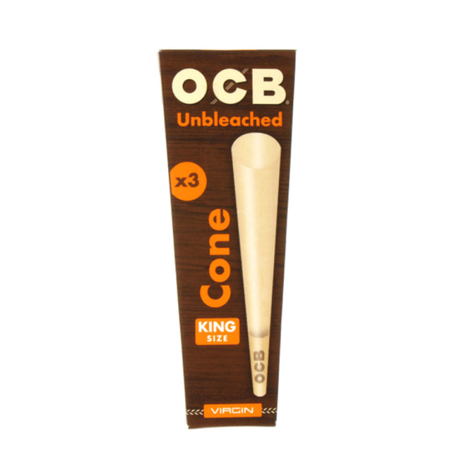 OCB Virgin Unbleached King Size Pre-Rolled Cones 3 -Pack for smoking dry herbs or tobacco