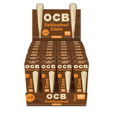 OCB Virgin Unbleached King Size Pre-Rolled Cones 3 -Pack for smoking dry herbs or tobacco Available in box of 32 3-packs