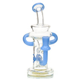 Olympus Double Uptake Recycler Dab Rig with Colored Borosilicate Glass and Perc