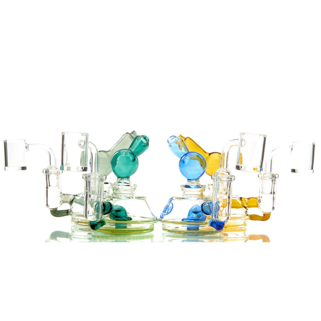 Olympus Plato Dab Rig with colored borosilicate glass and perc 2