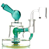 Olympus Cyclops Glass Dab Rig with Colored Borosilicate Glass and Perc.