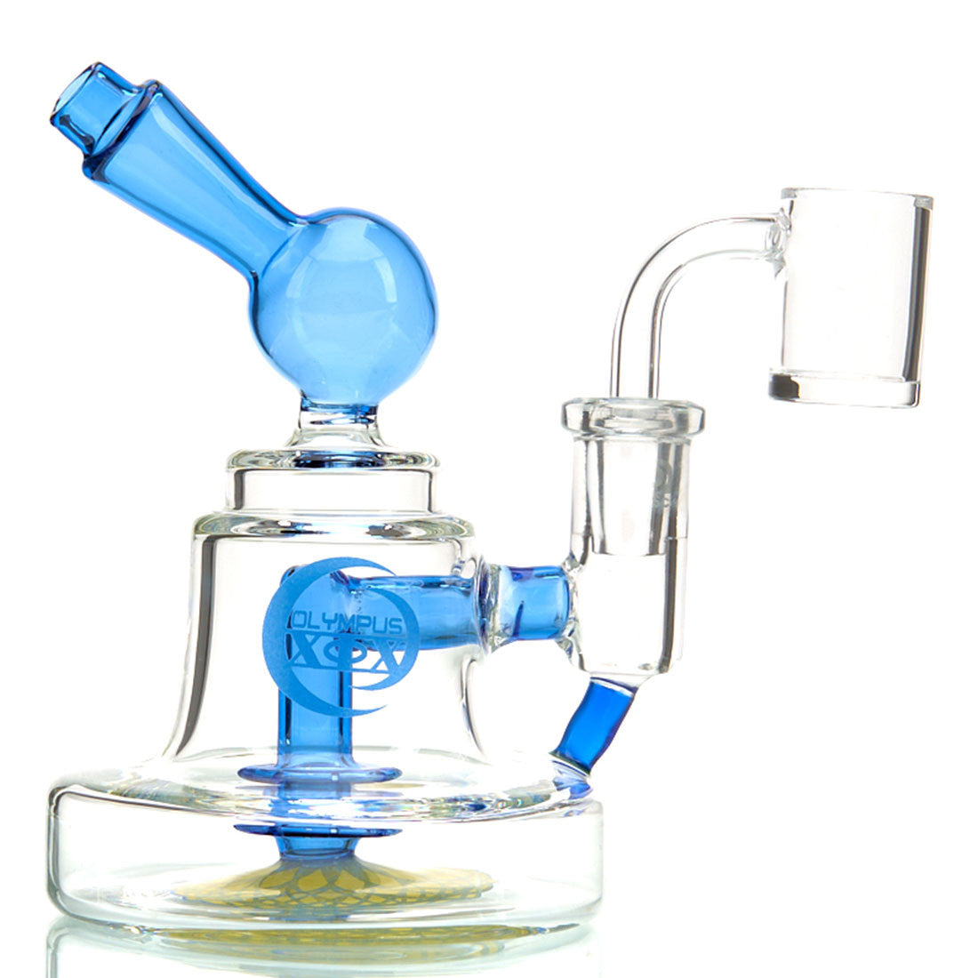Olympus Cyclops Glass Dab Rig with Colored Borosilicate Glass and Perc. 4