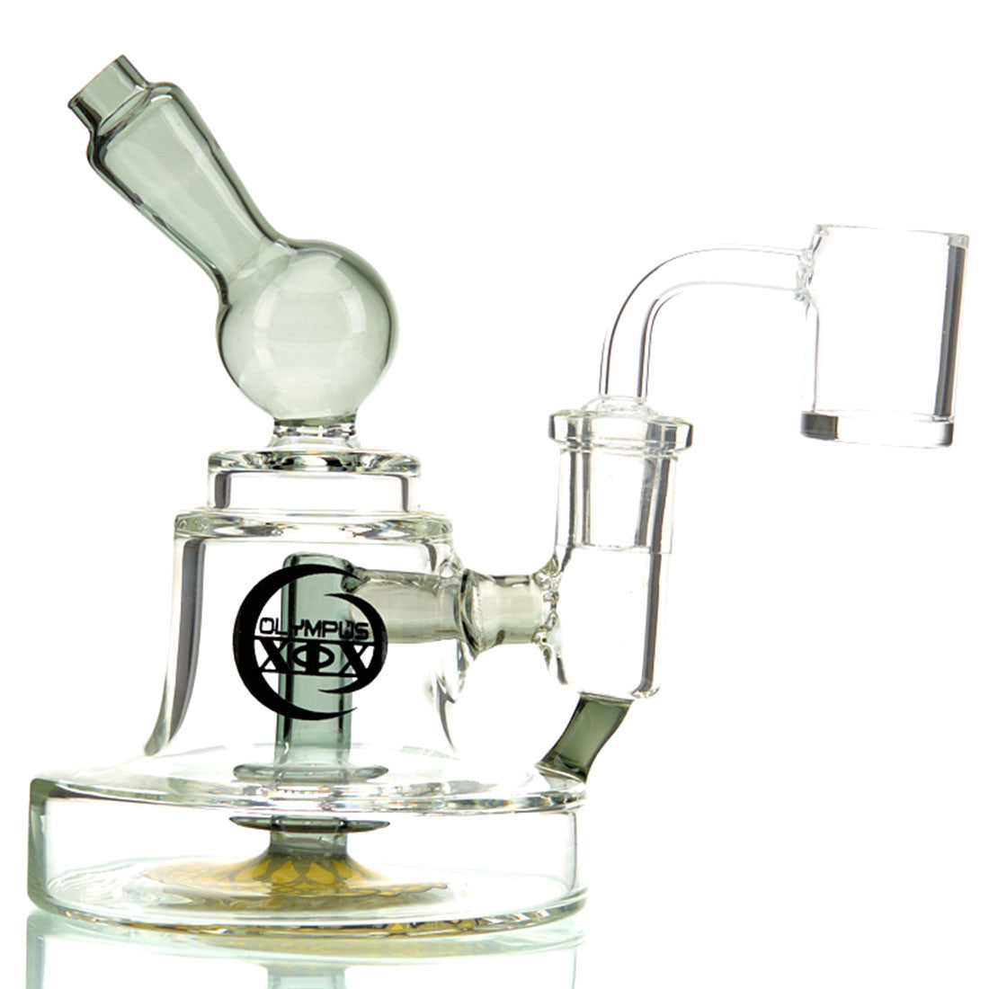 Olympus Cyclops Glass Dab Rig with Colored Borosilicate Glass and Perc. 6