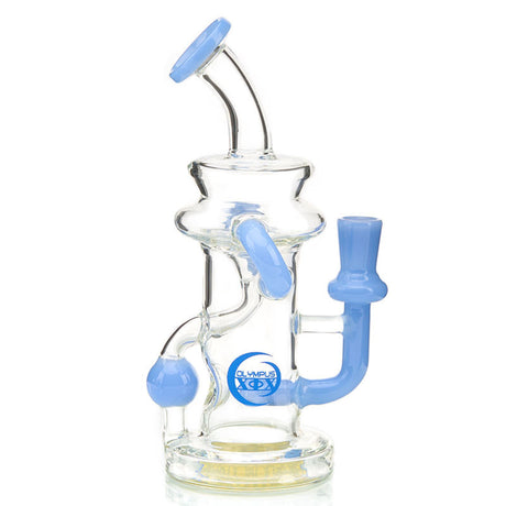 Olympus Double Uptake Recycler Dab Rig with Colored Borosilicate Glass and Perc