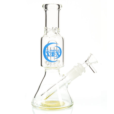 Olympus Mini Beaker Water Pipe with Perc and Colored Logo and base 2