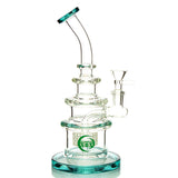 Olympus Wedding Cake Style Water Pipe with colored borosilicate glass and FREE flower bowl