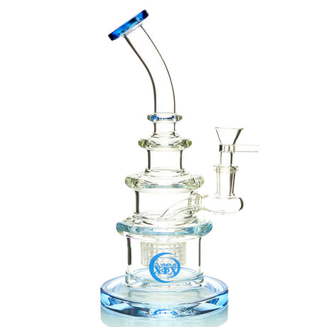 Olympus Wedding Cake Style Water Pipe with colored borosilicate glass and FREE flower bowl