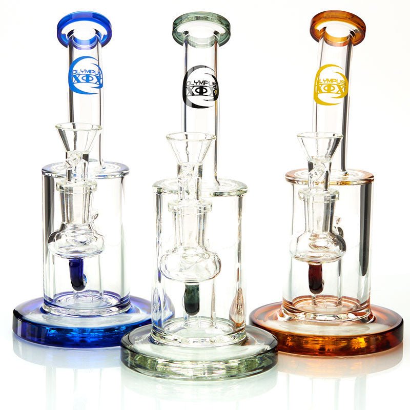 Olympus Banger Hanger with Colored glass base, mouthpiece and Dewar's Joint 1