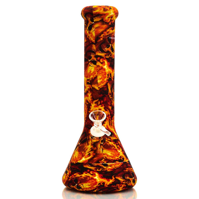 Paradise Silicone Art Beaker with Skulls